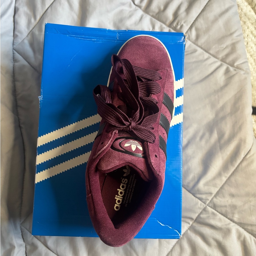Adidas Women's Maroon Campus Sneakers - Picture 3 of 9